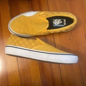 Vans Mustard yellow suede slip ons Men’s 9
